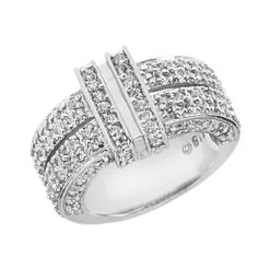 Platinum Women's Diamond Ring 1.10ct 11.5mm