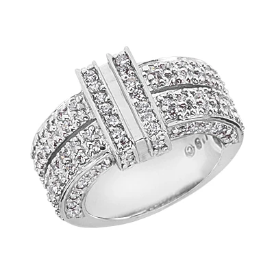 Platinum Women's Diamond Ring 1.10ct 11.5mm 3 Platinum Women's Diamond Ring 1.10ct 11.5mm