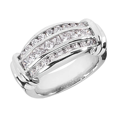 Platinum Women's Diamond Ring 1.53ct 3 Platinum Women's Diamond Ring 1.53ct