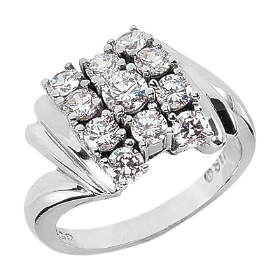 Platinum Women's Diamond Ring 2.05ct 3 Platinum Women's Diamond Ring 2.05ct