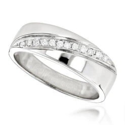 Women's Diamond Wedding Band In Platinum 0.12ct