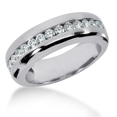 Platinum Women's Diamond Wedding Ring 0.98ct 3 Platinum Women's Diamond Wedding Ring 0.98ct