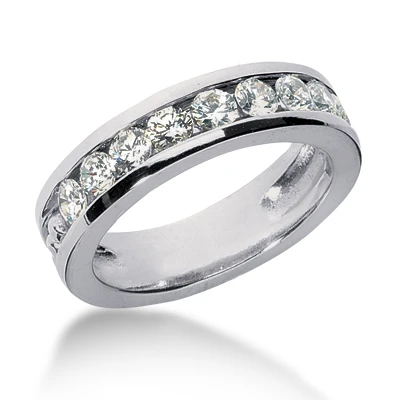 Platinum Women's Diamond Wedding Ring 1.35ct 3 Platinum Women's Diamond Wedding Ring 1.35ct