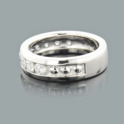 Platinum Women's Diamond Wedding Ring 1.35ct 5 Platinum Women's Diamond Wedding Ring 1.35ct - Image 3