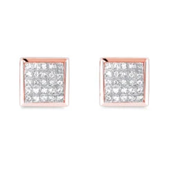 Princess Cut Diamond Earrings 0.5ct 14K White Gold -Its Hot Jewelry Shop princess cut diamond earrings 053ct 14k p 44758 ro