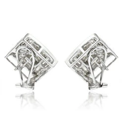 Princess Cut Diamond Earrings 2.50ct 14K White Gold -Its Hot Jewelry Shop princess cut diamond earrings 250ct 14k gold p 42702 backwh