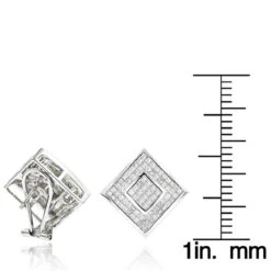 Princess Cut Diamond Earrings 2.50ct 14K White Gold -Its Hot Jewelry Shop princess cut diamond earrings 250ct 14k gold p 42702 rulerwh
