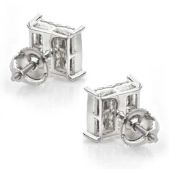 Princess Cut Diamond Earrings Studs Invisible Setting 1.15 -Its Hot Jewelry Shop princess cut diamond earrings invisible setting 115 p 38040 backwh