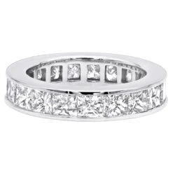 4mm Princess Cut Diamond Eternity Band 4.30ct 14K White Gold 13 4mm Princess Cut Diamond Eternity Band 4.30ct 14K White Gold -Its Hot Jewelry Shop princess cut diamond eternity band 430ct 14k gold p 48278 backwh