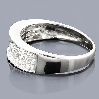 Princess Cut Diamond Wedding Band 1.27ct 14K White Gold 4 Princess Cut Diamond Wedding Band 1.27ct 14K White Gold - Image 2