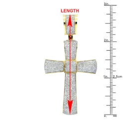 Puffed 10K Yellow Gold Diamond Cross Pendant 3.25ct Gold 13 Puffed 10K Yellow Gold Diamond Cross Pendant 3.25ct Gold -Its Hot Jewelry Shop puffed gold diamond cross pendant 325ct 10k rulerye