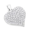 Ladies Puffed 14K White Gold Diamond Heart Pendant 1.5ct -Its Hot Jewelry Shop puffed hearts 14k diamond heart pendant 150ct p 40939 wh