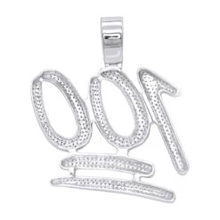 10K White Gold 100% Emoji Large Diamond Pendant For Men 1.75ct By Luxurman -Its Hot Jewelry Shop real 10k gold 100 large diamond pendant for men 175ct by luxurman backwh