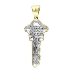 10K Yellow Gold Diamond Key Pendant For Men By Luxurman 0.65ct 11 10K Yellow Gold Diamond Key Pendant For Men By Luxurman 0.65ct -Its Hot Jewelry Shop real 10k gold diamond key pendant for men by luxurman 065ct backye