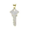10K Yellow Gold Diamond Key Pendant For Men By Luxurman 0.65ct -Its Hot Jewelry Shop real 10k gold diamond key pendant for men by luxurman 065ct mainye