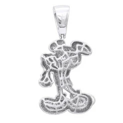 10K Yellow Gold Diamond Mickey Mouse Pendant Cartoon Character 3.25ct -Its Hot Jewelry Shop real 10k gold diamond mickey mouse pendant cartoon character 325ct backwh