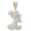 10K Yellow Gold Diamond Mickey Mouse Pendant Cartoon Character 3.25ct -Its Hot Jewelry Shop real 10k gold diamond mickey mouse pendant cartoon character 325ct ye