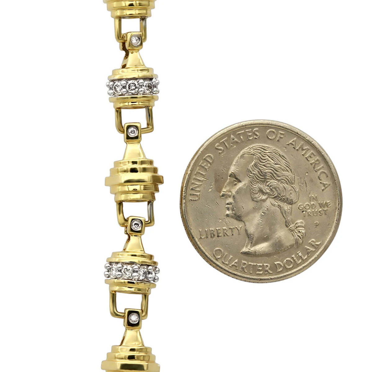 14K Yellow Gold Men's Diamond Chain Necklace 6.81ct 30 Inches 6 14K Yellow Gold Men's Diamond Chain Necklace 6.81ct 30 Inches - Image 4