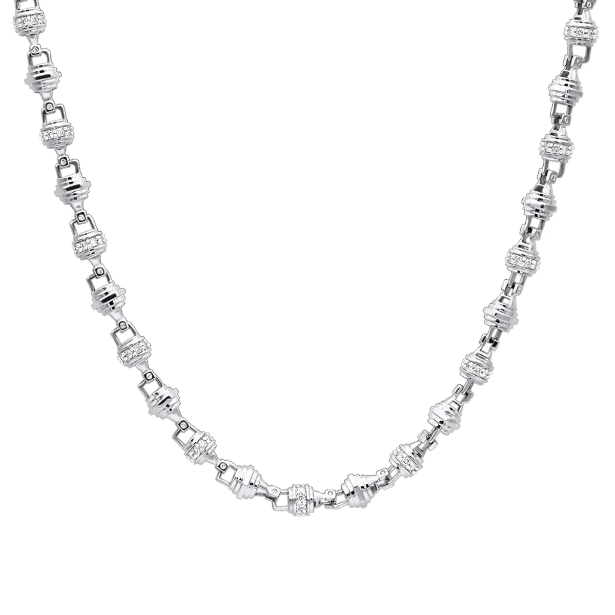 14K Yellow Gold Men's Diamond Chain Necklace 6.81ct 30 Inches 4 14K Yellow Gold Men's Diamond Chain Necklace 6.81ct 30 Inches - Image 2