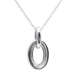 14K White Gold Pave Diamond Oval Pendant Necklace For Women 0.5 Carat 13 14K White Gold Pave Diamond Oval Pendant Necklace For Women 0.5 Carat -Its Hot Jewelry Shop real 14k gold pave diamond oval pendant necklace for women 05 carat 803212 backwh
