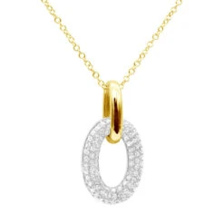 14K White Gold Pave Diamond Oval Pendant Necklace For Women 0.5 Carat 11 14K White Gold Pave Diamond Oval Pendant Necklace For Women 0.5 Carat -Its Hot Jewelry Shop real 14k gold pave diamond oval pendant necklace for women 05 carat 803212 ye