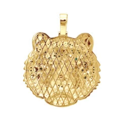 14K Yellow Gold Tiger Head Diamond Pendant For Men 2.2ct Black Diamonds 14 14K Yellow Gold Tiger Head Diamond Pendant For Men 2.2ct Black Diamonds -Its Hot Jewelry Shop real 14k gold tiger head diamond pendant for men 22ct black diamonds backye