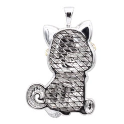 Real Diamond Cat Pendant With Sunglasses 14K White Gold Black & White Diamonds 13 Real Diamond Cat Pendant With Sunglasses 14K White Gold Black & White Diamonds -Its Hot Jewelry Shop real diamond cat pendant with sunglasses solid 10k gold black and white diamonds back white 1678410602