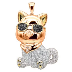 Real Diamond Cat Pendant With Sunglasses 14K White Gold Black & White Diamonds 12 Real Diamond Cat Pendant With Sunglasses 14K White Gold Black & White Diamonds -Its Hot Jewelry Shop real diamond cat pendant with sunglasses solid 10k gold black and white diamonds rose 1678410602