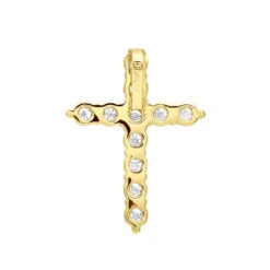 Real Diamond Cross Necklace 14K White Gold 2.5 Carat Cross Pendant -Its Hot Jewelry Shop real diamond cross necklace 14k gold 25 carat cross pendant 000810 backye