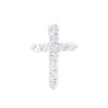 Real Diamond Cross Necklace 14K White Gold 2.5 Carat Cross Pendant