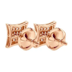 Real Diamond Earrings 10K White Gold Round Diamond Studs .1ct -Its Hot Jewelry Shop real diamond earrings 10k gold round diamond studs 18ct backro