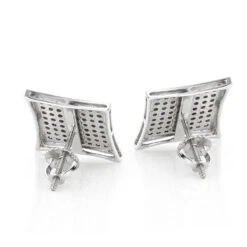 Real Diamond Earrings 10K White Gold Round Diamond Earrings 0.52ct -Its Hot Jewelry Shop real diamond earrings 10k round diamond earrings 052ct p 6889 backwh