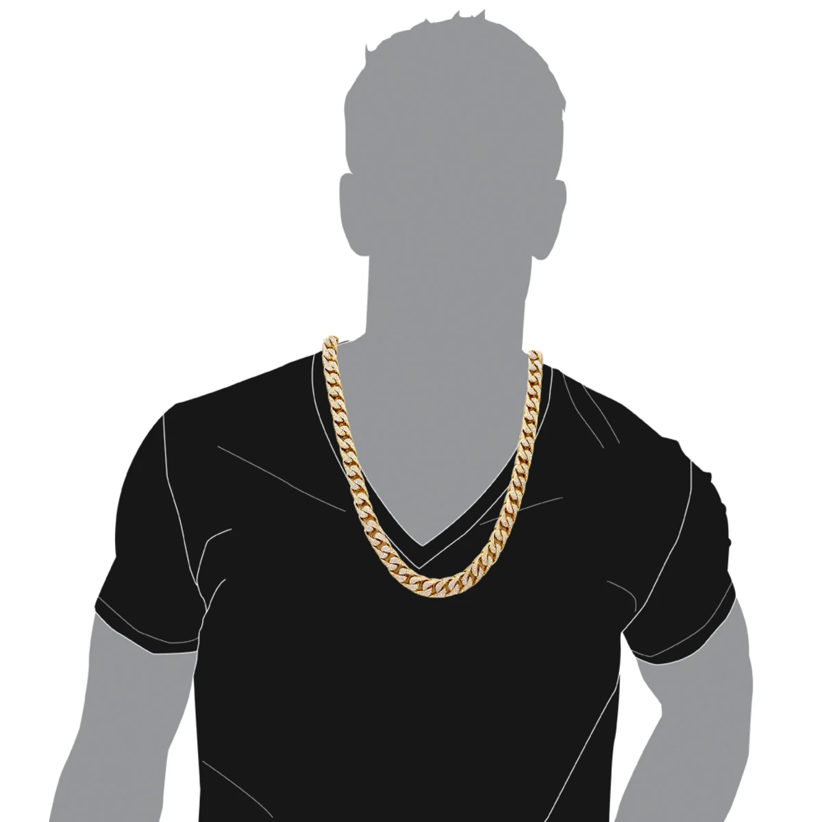 Real Diamond Hip Hop Jewelry Solid 10K Yellow Gold Iced Out Franco Chain For Men 4 Real Diamond Hip Hop Jewelry Solid 10K Yellow Gold Iced Out Franco Chain For Men - Image 2