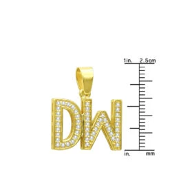 Real Diamond Initial Letters Pendant 14K Yellow Gold 0.6ct -Its Hot Jewelry Shop real diamond initial letters pendant solid 14k gold 06ct 018132 rulerye