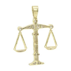 10K Yellow Gold Diamond Libra Pendant 1.1ct By Luxurman -Its Hot Jewelry Shop real gold zodiac jewelry 10k gold diamond libra pendant 11ct by luxurman backye