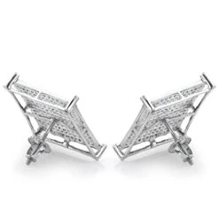 10K White Gold Hip Hop Diamond Earrings 1.13ct -Its Hot Jewelry Shop real hip hop jewelry diamond earrings 10k 113ct p 41210 backwh