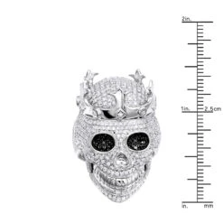 Real Hip Hop Men's Diamond Skull Ring 10K White Gold King Crown 2.75ct 13 Real Hip Hop Men's Diamond Skull Ring 10K White Gold King Crown 2.75ct -Its Hot Jewelry Shop real hip hop jewelry mens diamond skull ring 10k gold king crown 275ct rulerwh