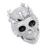 Real Hip Hop Men's Diamond Skull Ring 10K White Gold King Crown 2.75ct -Its Hot Jewelry Shop real hip hop jewelry mens diamond skull ring 14k 275ct p 50195 wh