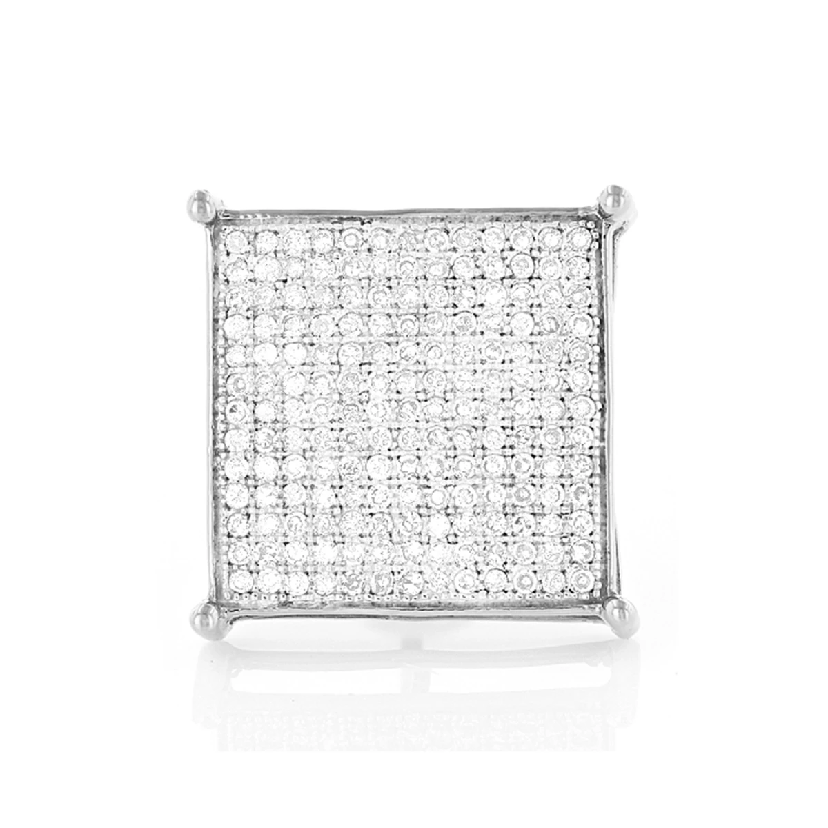 Real Hip Hop 10K Yellow Gold Men's Diamond Oversized Stud Earring 0.6ct 4 Real Hip Hop 10K Yellow Gold Men's Diamond Oversized Stud Earring 0.6ct - Image 2