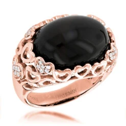 Right Hand Diamond Fashion Luxurman Onyx And Hearts Ring 14K White Gold 9 Right Hand Diamond Fashion Luxurman Onyx And Hearts Ring 14K White Gold -Its Hot Jewelry Shop right hand diamond fashion rings luxurman onyx and hearts ring 14k gold ro