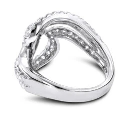 Gold Diamond Wave Right Hand Ring For Women 1.5ct 14K White Gold -Its Hot Jewelry Shop right hand rings gold diamond wave ring for women 16ct 14k backwh