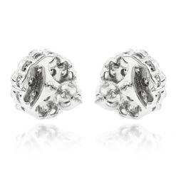 Round Diamond Cluster Earrings 14K White Gold 4.02ct -Its Hot Jewelry Shop round diamond cluster earrings in 14k gold 402ct p 6104 backwh