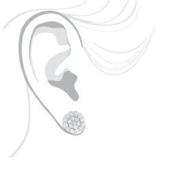 Round Diamond Cluster Earrings 14K White Gold 4.02ct -Its Hot Jewelry Shop round diamond cluster earrings in 14k gold 402ct p 6104 bodwh