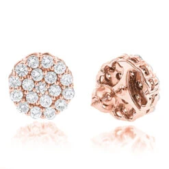 Round Diamond Cluster Earrings 14K White Gold 4.02ct -Its Hot Jewelry Shop round diamond cluster earrings in 14k gold 402ct p 6104 ro