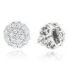 Round Diamond Cluster Earrings 14K White Gold 4.02ct -Its Hot Jewelry Shop round diamond cluster earrings in 14k gold 402ct p 6104 wh