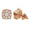 Round Diamond Cluster Stud Earrings 1.61ct 14K Rose Gold -Its Hot Jewelry Shop round diamond cluster stud earrings 161ct 14k gold rose 20221011 20221027