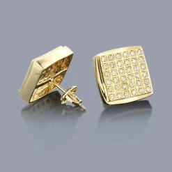 Round Diamond Earrings 14K Yellow Gold 0.51ct