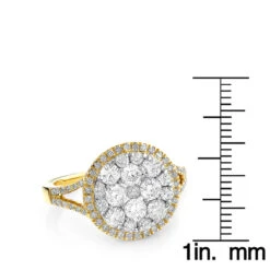 14K White Gold Ladies Round Diamond Cluster Engagement Ring 2.2ct 14 14K White Gold Ladies Round Diamond Cluster Engagement Ring 2.2ct -Its Hot Jewelry Shop round diamond engagement rings 14k gold ladies diamond cluster ring 19ct rulerye