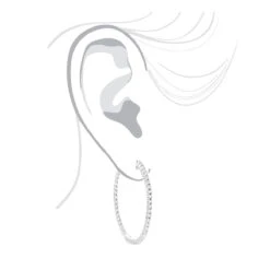 Round Diamond Hoop Earrings 0.6ct Inside Out 14K White Gold 1 3/4 Inches 8 Round Diamond Hoop Earrings 0.6ct Inside Out 14K White Gold 1 3/4 Inches -Its Hot Jewelry Shop round diamond hoop earrings 06ct inside out 14k gold 1 34 inches bod