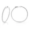 Round Diamond Hoop Earrings 0.6ct Inside Out 14K White Gold 1 3/4 Inches 1 Round Diamond Hoop Earrings 0.6ct Inside Out 14K White Gold 1 3/4 Inches -Its Hot Jewelry Shop round diamond hoop earrings 06ct inside out 14k gold 1 34 inches main